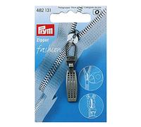 Prym Cremallera, Metal, Gris/Negro, Matrix, Schwarz gebürstet, 1 Stück
