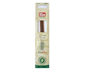 Prym Cubics-Agujas de Tejer (15 cm, 2,50 mm) calcetín, Madera, Multicolor, 2,5 mm