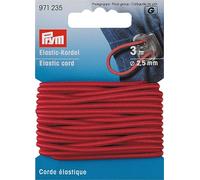 Prym Cuerda elástica, 60% ED 40% PES, Rojo, Ø 2,5 mm | 3 m