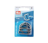Prym D-Rings, Acero aleado, Silver, 30 mm