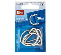Prym D-Rings, Plata, Silver, 30 mm, silberfarbig, 4 Stück
