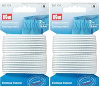 Prym Elastic, Blanco, Talla 2m / 25mm (Paquete de 2)