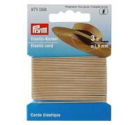 Prym Elastic Cord, 55% ED 45% PES, Beige, Ø 1,5 mm | 3 m, 3