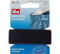 Prym Elastic Tape, 51% PES 33% ED 16% PA, Black, 25 mm
