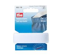 Prym Elastic Tape, White, 20 mm, weiß, 1 m, 51% Polyester, 33% ED, 16% Polyamide, Blanco