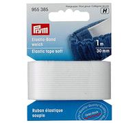 Prym Elastic Tape, White, 30 mm, Blanco, 1M
