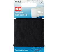 Prym Elastic Waistband, Caucho, Black, 60 mm, Negro, 90 cm