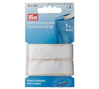 Prym Elástica de-Band súper Suave Blanco, Poliéster, 20 mm, weiß, 2 m, 2