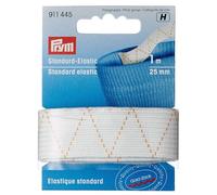 Prym Elástico Estándar, Polyester, Blanco, 25 mm, weiß, 1 m