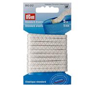 Prym Elástico Estándar, Blanco, 5 mm, weiß, 5 m
