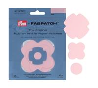 Prym FabPatch 921003 STRETCH RUB-ON Parche rosa (3 unidades) - Parches de reparación autoadhesivos bielásticos para ropa deportiva, leggings, chaquetas y zapatillas - Reparación textil sin coser ni