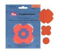 Prym FabPatch 921007 STRETCH RUB-ON Parche naranja (3 unidades) - Parches de reparación autoadhesivos bielásticos para ropa deportiva, leggings, chaquetas y zapatillas - Reparación textil sin coser ni