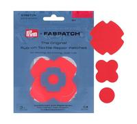 Prym FabPatch 921008 - Parche elástico para reparación de ropa deportiva, leggings, chaquetas y zapatillas, color rojo (3 unidades)