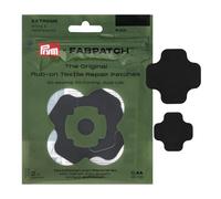 Prym FabPatch 921023 EXTREME RUB-ON Parche negro (2 unidades) - Parches de reparación impermeables y extra resistentes para chaquetas de exterior, ropa de lluvia, bolsos y zapatos - Autoadhesivos sin