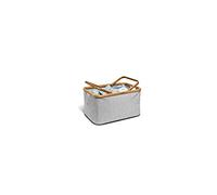 Prym Fold & Store Basket Canvas & Grey and, Algodón Bambú, 45 x 30 x 22 cm