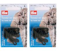 Prym Fur Hooks & Eyes, Black, 3 PC Ganchos Y Ojos, Plastic, Negro, 3 Piezas, 3 (Paquete de 2)