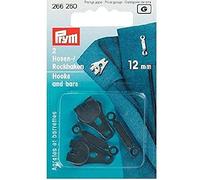 Prym Ganchos para Pantalones Y Faldas, Metal, Negro, 9.3 x 5.7 x 1.0 cm, 2