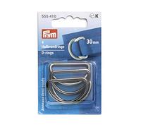 Prym Halbrundringe 30 mm Gunmetal Anillas semicirculares, Aleación de cinc, Metal Oscuro