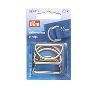 Prym Halbrundringe 30 mm New Gold Anillas semicirculares, Aleación de cinc