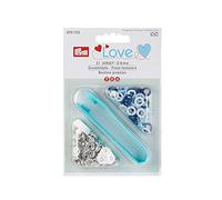 Prym Love Druckknopf Jersey Color Messing 8 mm Blau, weiß, Hellblau Press Fasteners, Metal, Blue, 14 x 9.3000000000000007 x 2.5 cm