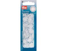 Prym - Mate Redondo Non-Sew ColorSnaps Snap Fasteners, plástico, Transparente, 12,4 mm, 30 Piezas