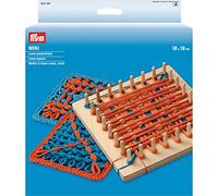 Prym Loom Mini Cuadrado 18 x 18 cm, Madera, Multicolor, 21 x 18 x 3.2 cm