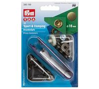 Prym Non-Sew Press Fastener, Poliéster, Gold, 15 mm