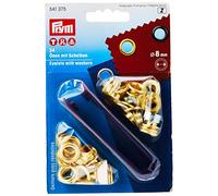 Prym Ojales con Arandela 24 Piezas, 8 mm Grosor, Oro