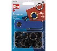 Prym Ojales y Arandelas, latón, Black, 2 x 1 x 1 cm