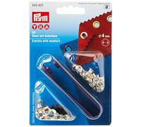 Prym Ojales y Arandelas, Metall, Plata, Durchmesser 4 mm