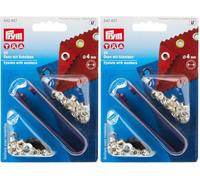 Prym Ojales y Arandelas, Plata, Durchmesser 4 mm (Paquete de 2)