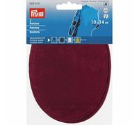 Prym Parches de Gamuza sintética para Planchar o Coser en 14 x 10 cm, Color Rojo Oscuro, Ante Cuero, 2