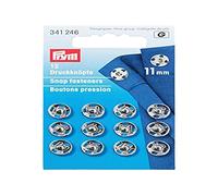 Prym Apretar Botones, Metal, Plateado, 11 mm, 12