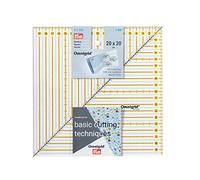 Prym Patchwork-Lineal Square 20 x 20 cm Omnigrid Ruler, Yellow, Transparent