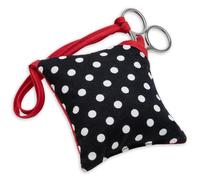 Prym Tijeras Polka Pin Cushion with Scissors, Poliéster, Negro, 9.5x10x4 cm