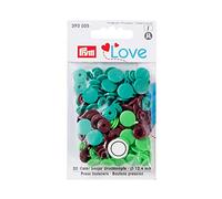 Prym Press Fasteners, Green, Light Green, Brown, 12.4 mm
