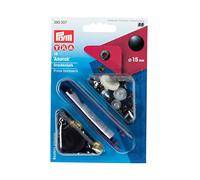 Prym Press Fasteners, Metal, Black, 15 mm, Schwarz, 10 Stück
