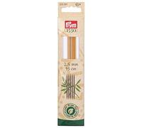 Prym - prym 1530 bambú de doble punta (15 cm, 2.50 mm) aguja - 1 unidad
