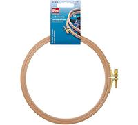 Prym - Prym Color Natural (0.8x16cm) Haya Madera Bordado Marco con Latón Tornillo - 1 Pedazo