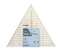 Prym Regla de Patchwork triángulo 60 Grados Multi 20 cm Omnigrid Triangle Ruler, Yellow, Transparent