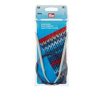 Prym Rundstricknadeln ALU 100 cm 5,50 mm Grau Agujas Redondas, Aluminio, Gris, 5,5 mm