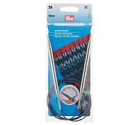 Prym Rundstricknadeln MS 100 cm 7,00 mm silberfarbig Agujas Redondas, latón, Plateado, 7,0 mm