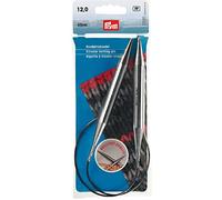 Prym Rundstricknadeln MS 60 cm 12,00 mm silberfarbig Agujas Redondas, latón, Plateado, 12,0 mm