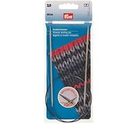 Prym Rundstricknadeln MS 60 cm 3,00 mm silberfarbig Agujas Redondas, Latón, Plateado, 3,0 mm