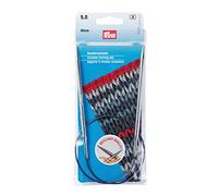 Prym Rundstricknadeln MS 60 cm 5,00 mm silberfarbig Agujas Redondas, latón, Plateado, 5 mm