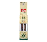 Prym Rundstricknadelspitzen Natural Farbig Kurz 8,7 cm 5,00 mm Agujas Redondas, Madera, Multicolor, 5,0 mm