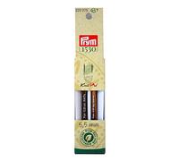 Prym Rundstricknadelspitzen Natural Farbig Kurz 8,7 cm 5,50 mm Agujas Redondas, Madera, Multicolor, 5,5 mm