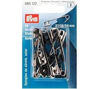Prym Safety Pins, Acero aleado, Silver, Black, 27/38/50mm