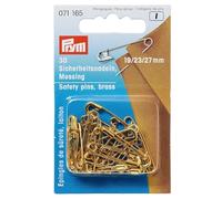 Prym Imperdibles MS 19/23/27 mm Color Dorado Safety Pins, Gold, 19/23 / 27 mm, goldfarbig, 30 Stück