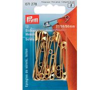 Prym Safety Pins, Latón, Gold, 27/38/50mm